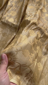 Golden Banarasi Brocade fabric