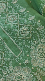 Pure Mul handwork chikankari Kurta Dupatta set