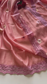 Sunflower Embroidery Mul Masleen Dress material