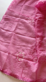 Pink Kotta cutwork Embroidered Unstitched Suit