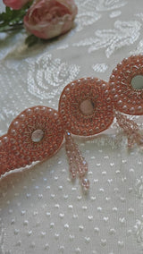 Peach Fancy Saree Belt for women