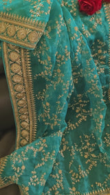 Blue Sabyasachi inspired Dupatta
