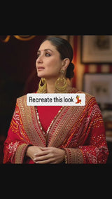 Kareena Kapoor Inspired Red Bandhani Gaji Silk Dupatta