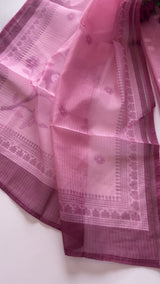 Pink Bird Embroidered Unstitched Suit