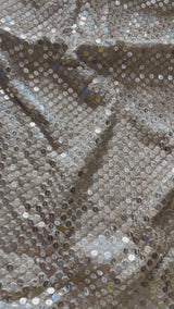 Dyeable georgette Sequin fabric. Big sequin fabric