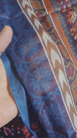 Blue Cotton Printed Dress material