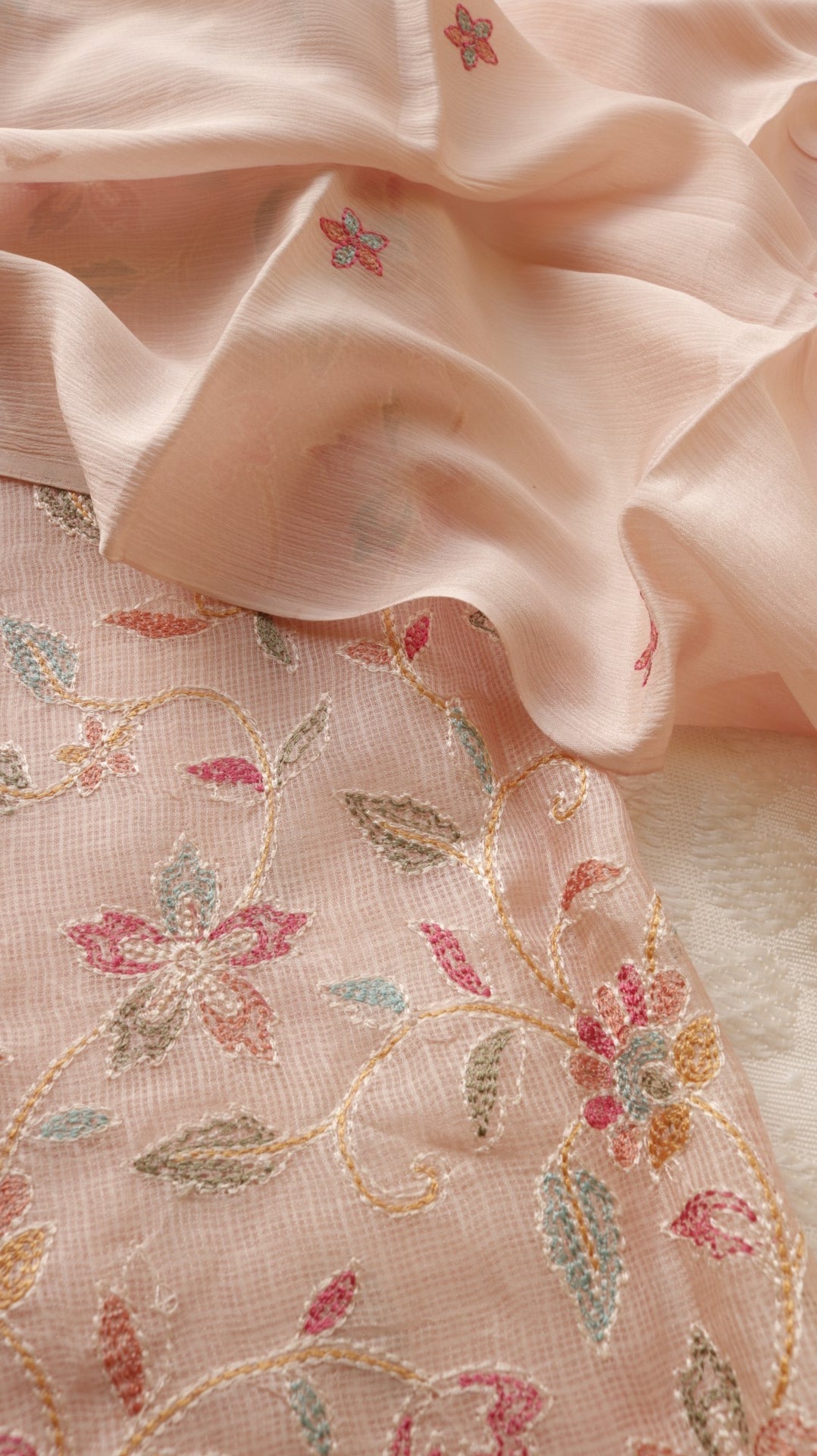 Pure Kotta with floral embroidery Dress material - Neel Creations By Saanvi