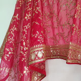 Red Heavy border dupatta. Sabyasachi inspired Dupatta. - Neel Creations By Saanvi