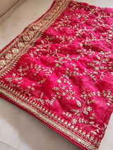 Red Heavy border dupatta. Sabyasachi inspired Dupatta. - Neel Creations By Saanvi