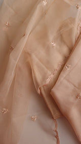 Peach Embroidery Unstitched Suit