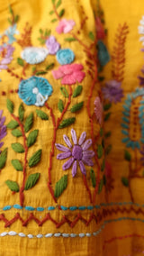 Chanderi knot embroidery Unstitched suit material