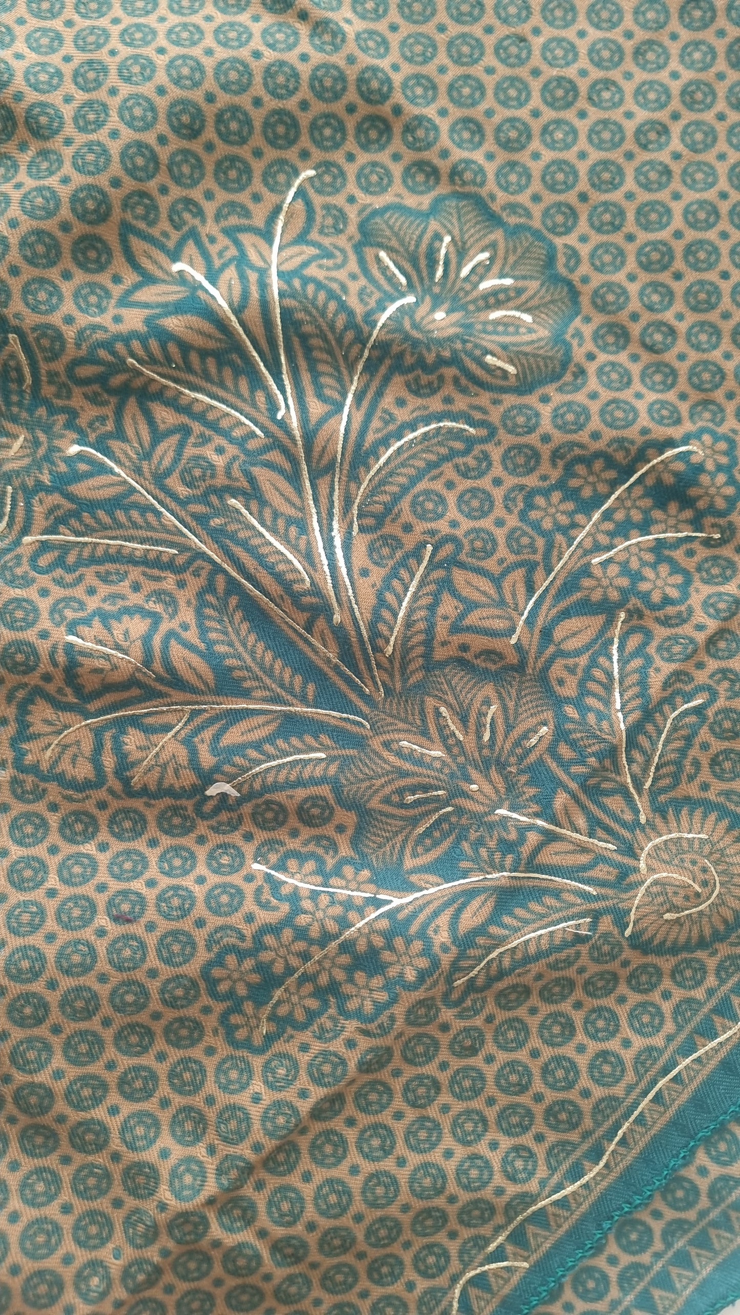 Blue Pashmina Unstitched suit set