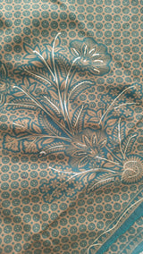 Blue Pashmina Unstitched suit set