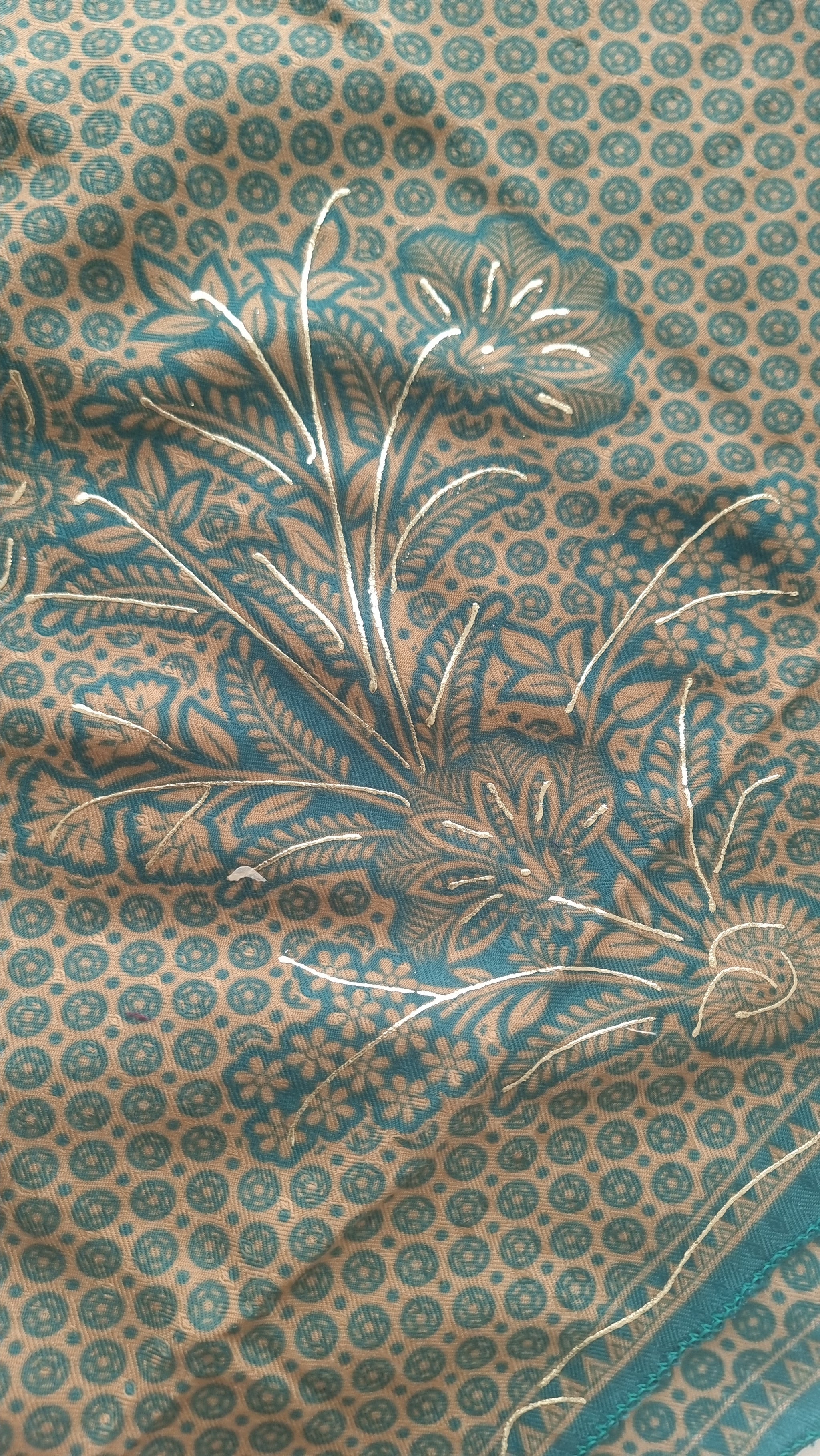 Blue Pashmina Unstitched suit set