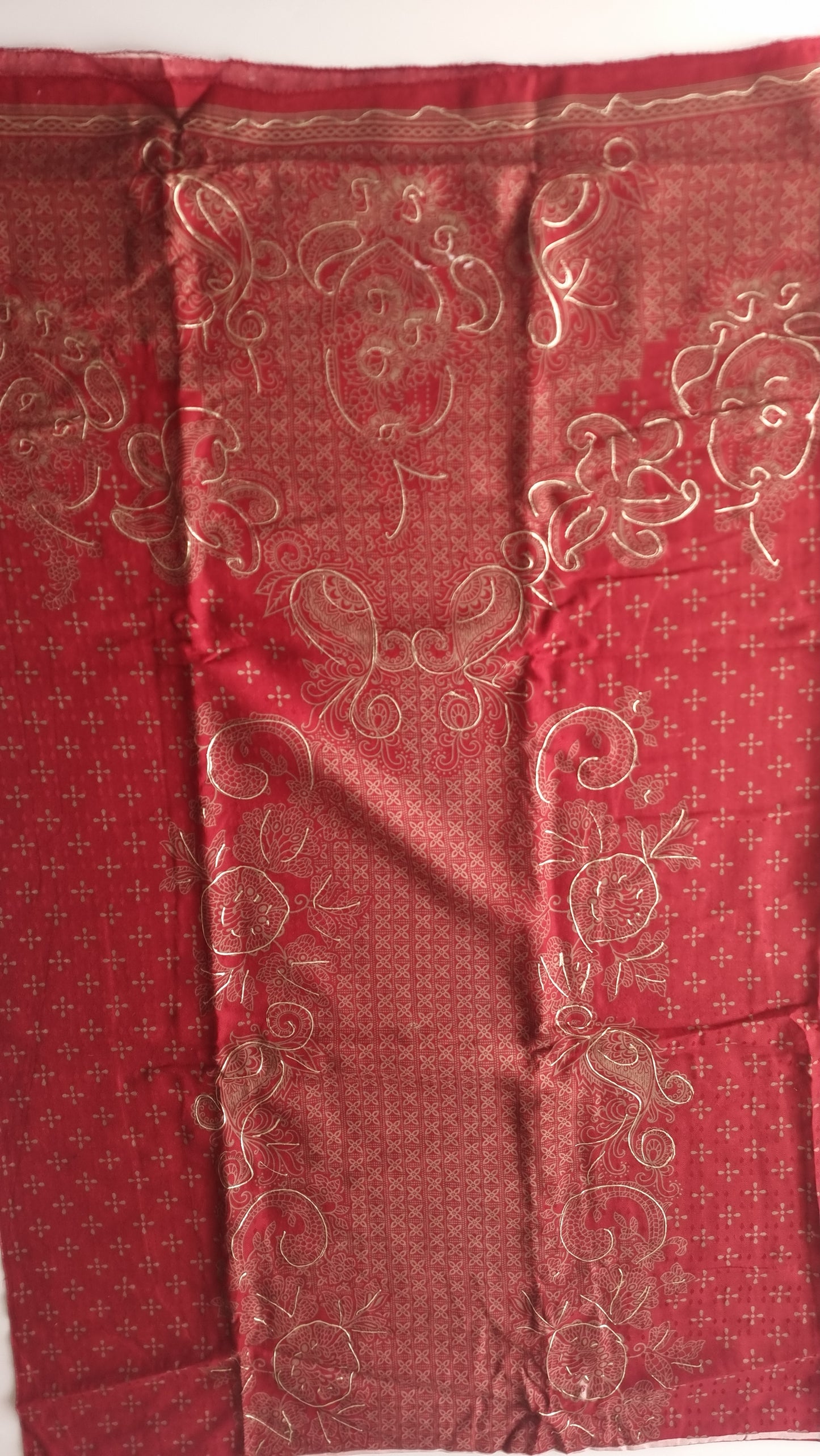 Red Pashmina Unstitched suit set