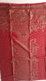 Red Pashmina Unstitched suit set