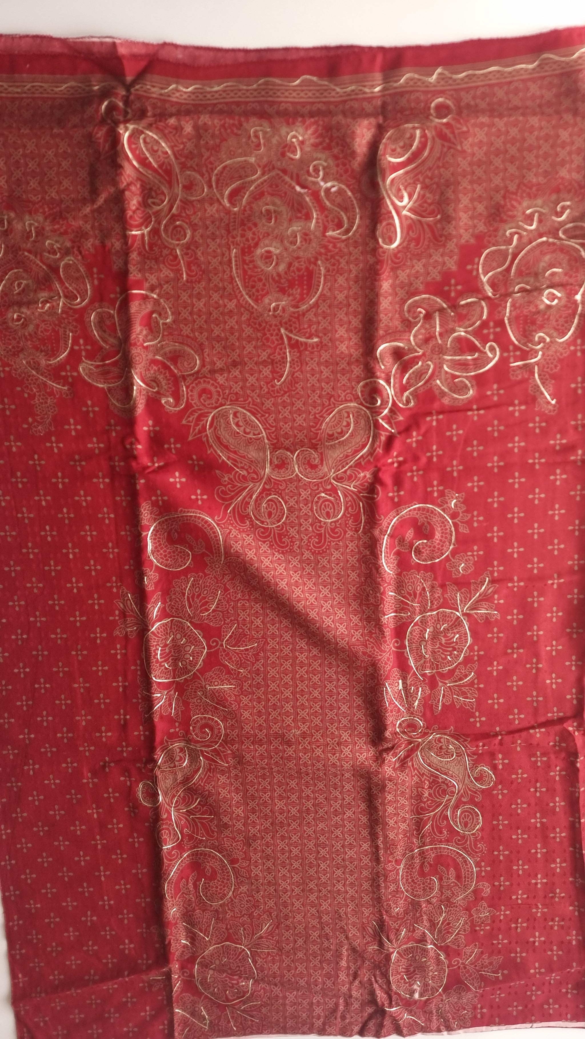 Red Pashmina Unstitched suit set