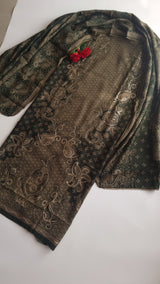 Green Pashmina Unstitched suit set