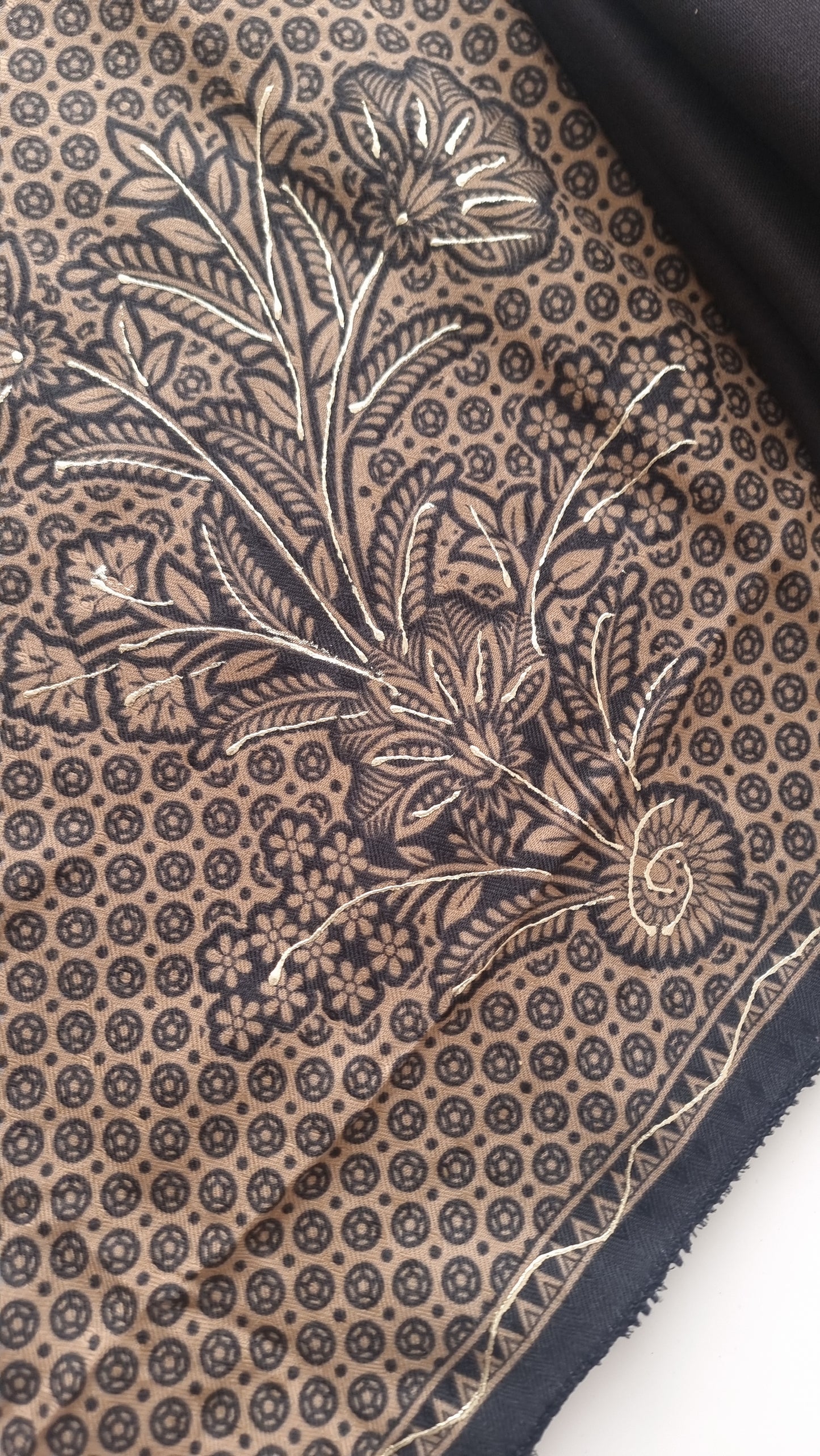 Black Pashmina Unstitched suit set