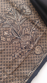 Black Pashmina Unstitched suit set