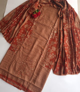 Rust Pashmina Unstitched suit set