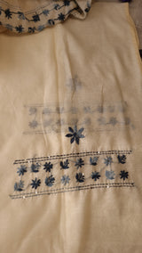 Chanderi knot embroidery Unstitched suit material