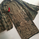 Green Pashmina Unstitched suit set