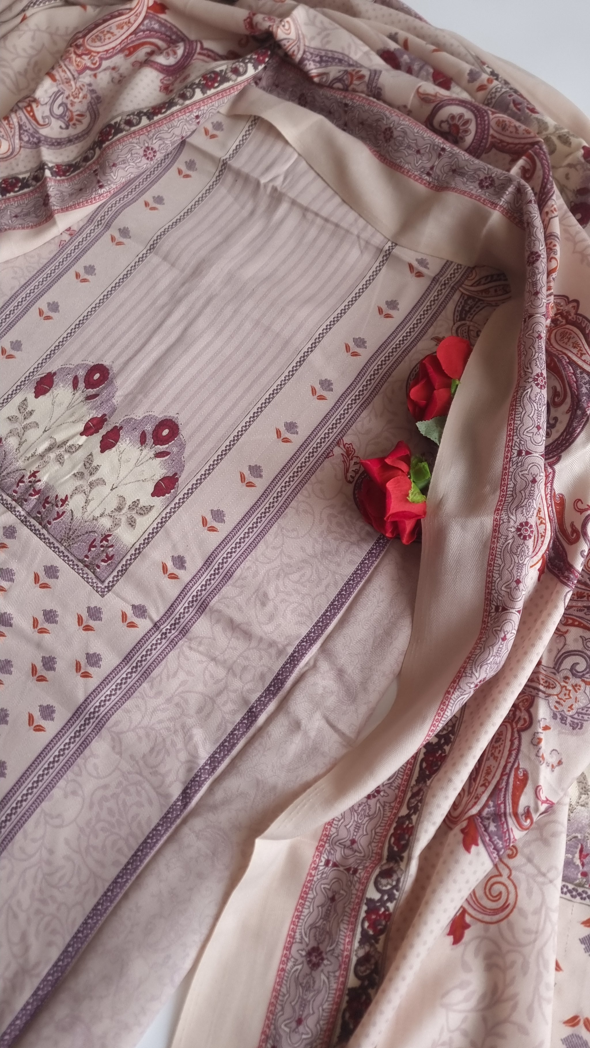 Printed Pashmina Unstitched suit set