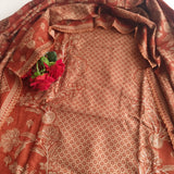 Rust Pashmina Unstitched suit set