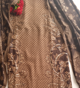 Brown Pashmina Unstitched suit set