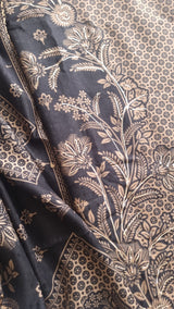 Black Pashmina Unstitched suit set