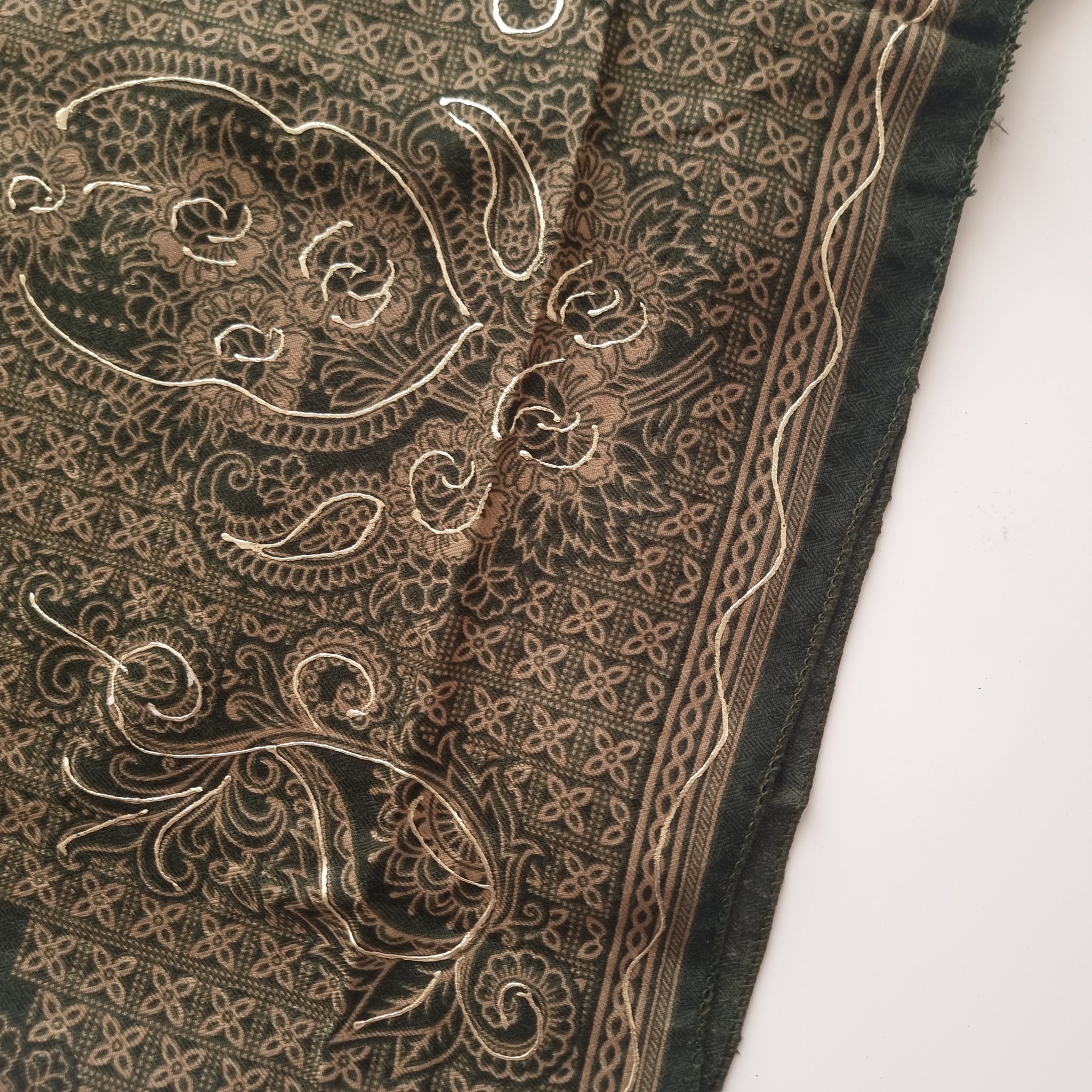 Green Pashmina Unstitched suit set