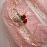 Pink Parsi Embroidery unstitched suit