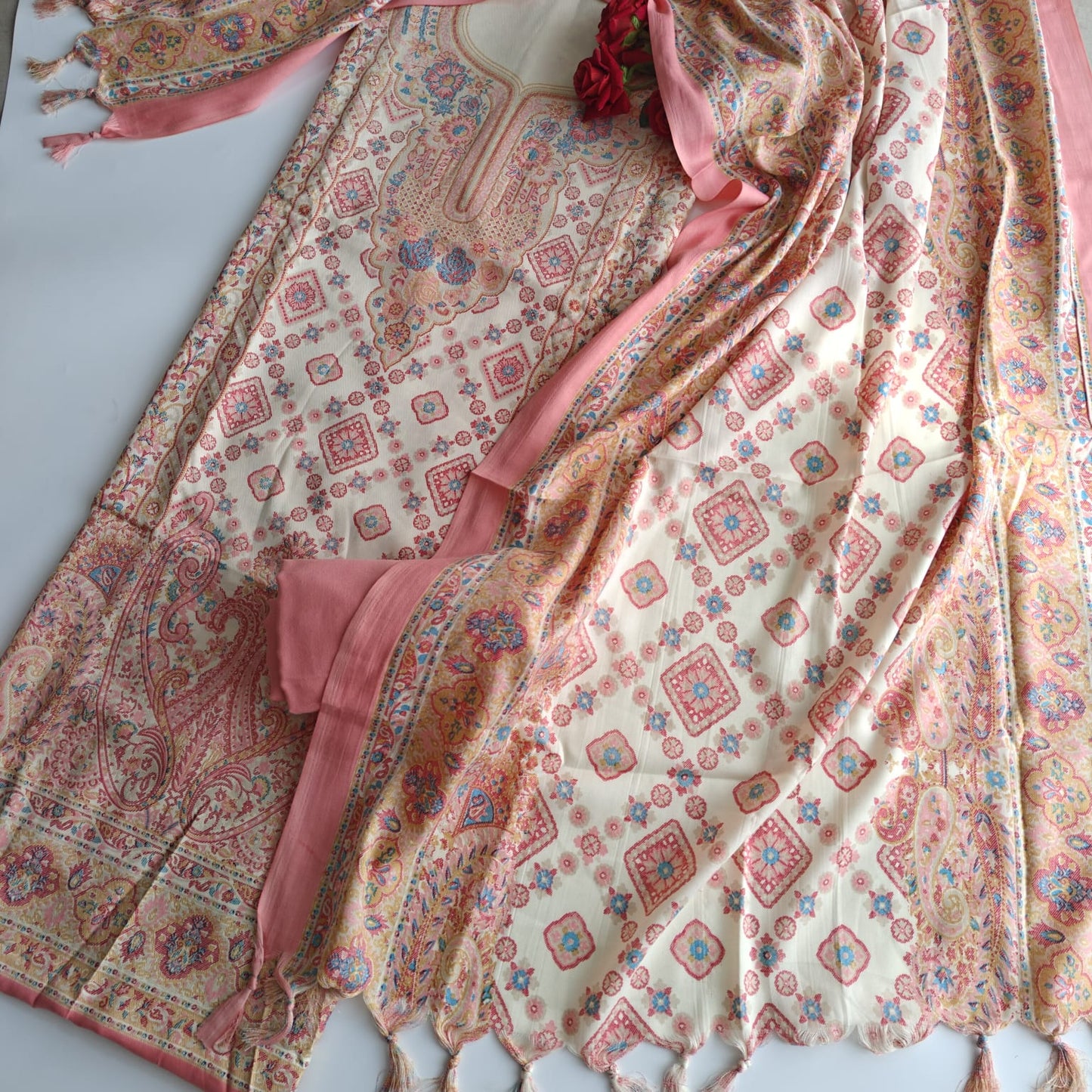 Prinred Pashmina Unstitched suit set