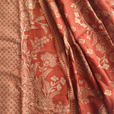 Rust Pashmina Unstitched suit set