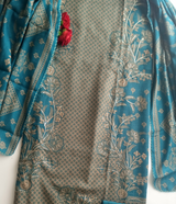Blue Pashmina Unstitched suit set