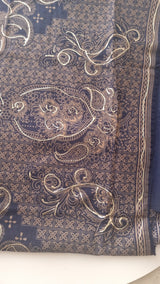 Blue Pashmina Unstitched suit set