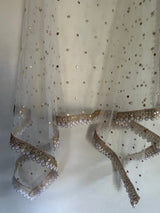 White Dupatta - Fancy designer dupattas. - Neel Creations By Saanvi