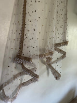 White Dupatta - Fancy designer dupattas. - Neel Creations By Saanvi