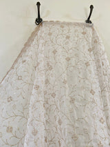 White Gold Dupatta all over embroidery. - Neel Creations By Saanvi