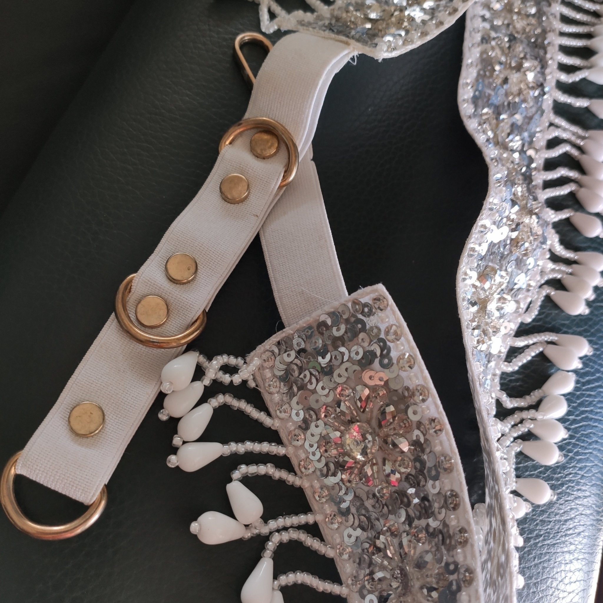 White Saree Belt for women. - Neel Creations By Saanvi