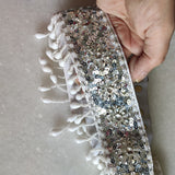 White Saree Belt for women. - Neel Creations By Saanvi