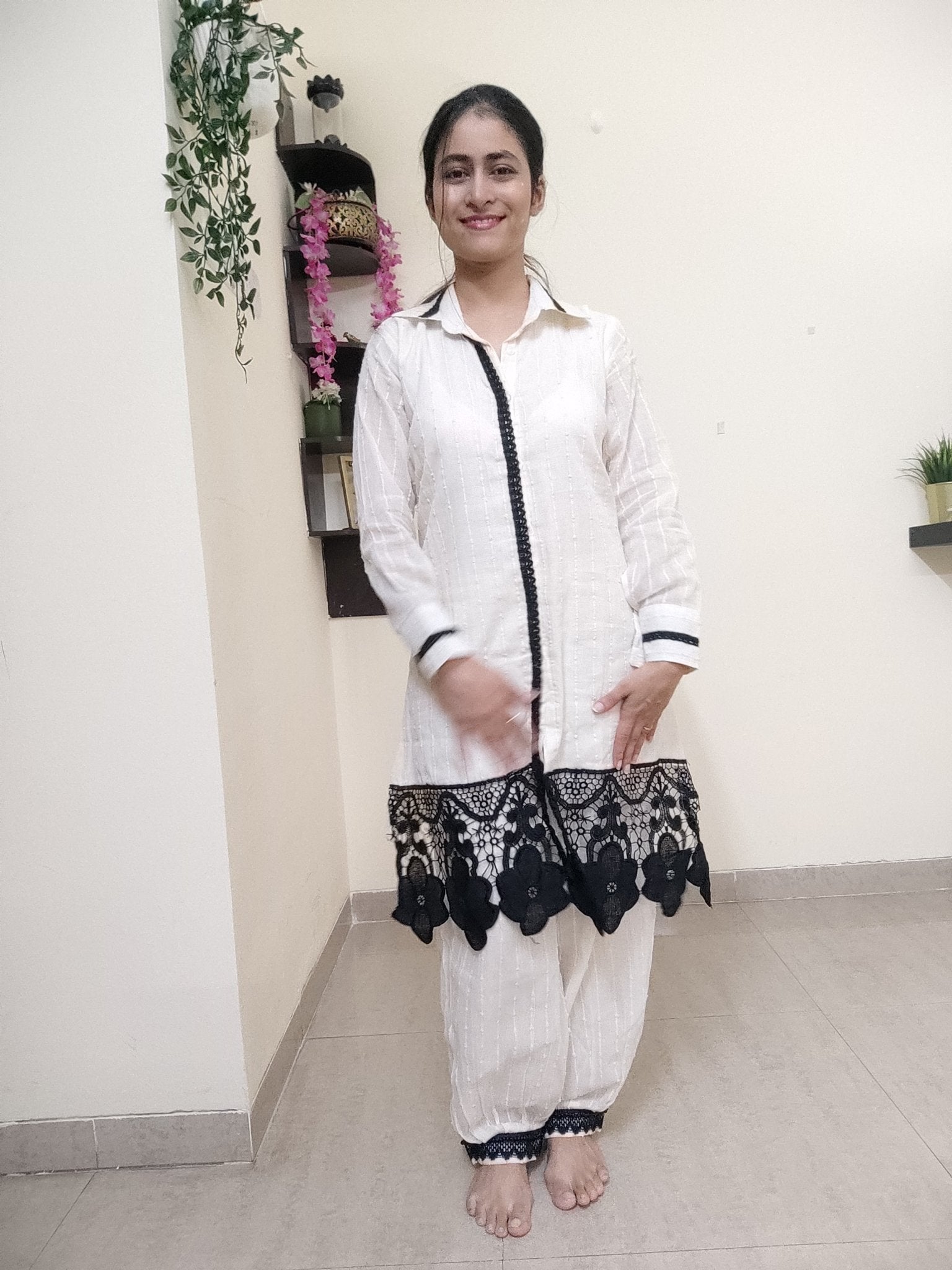 Afghani pant co-ord set. Khadi mul cotton set - Neel Creations By Saanvi