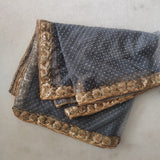 Beaded border party wear Indian net dupatta for women. - Neel Creations By Saanvi