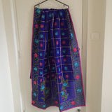 Blue chanderi Phulkari Indian dupatta. Punjabi dupatta thread embroidery - Neel Creations By Saanvi