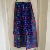 Blue chanderi Phulkari Indian dupatta. Punjabi dupatta thread embroidery - Neel Creations By Saanvi