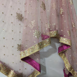 Bridal dupatta for Indian dress net beaded border dupatta - Neel Creations By Saanvi