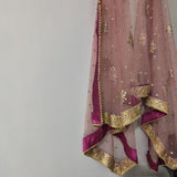 Bridal dupatta for Indian dress net beaded border dupatta - Neel Creations By Saanvi