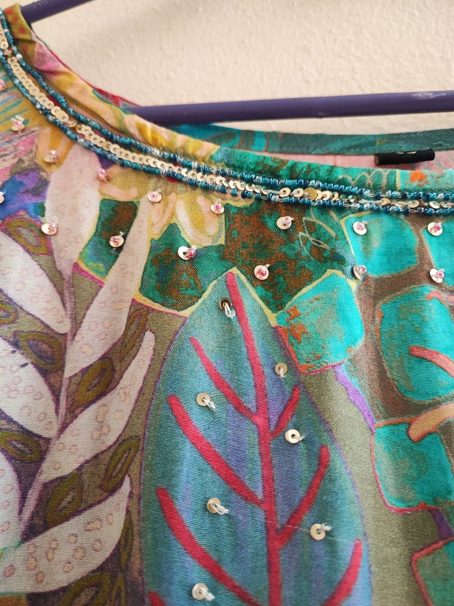 Co-ord set with one side kaftan. Dhoti pant and kurti set - Neel Creations By Saanvi
