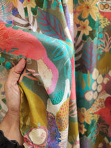 Co-ord set with one side kaftan. Dhoti pant and kurti set - Neel Creations By Saanvi